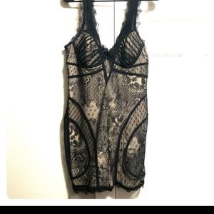 Bebe black lace bodycon dress